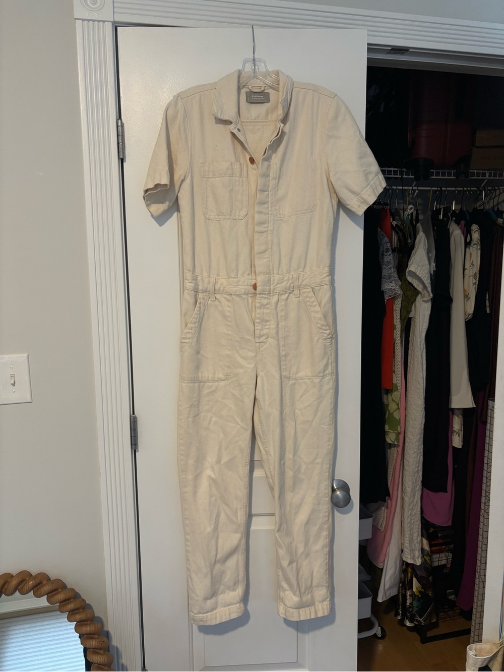 Everlane Ecru Denim Jumpsuit